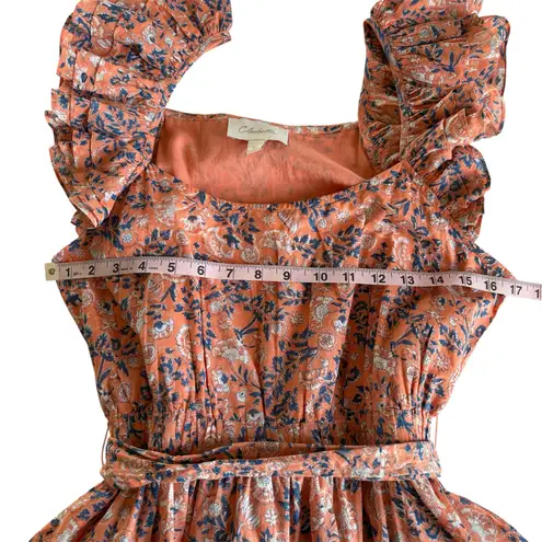 Cleobella Britt Ruffle Mini Dress in Positano Pink Floral Women’s Size Medium