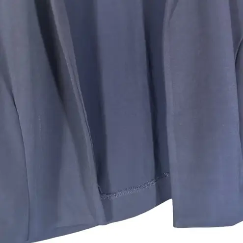 Jessica Howard Navy Blue Long Sleeve Opened Front Mock Neck Shrub Women Sz 6