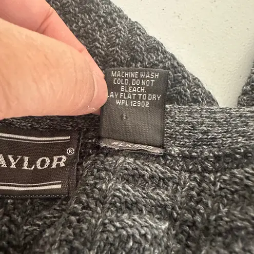 Vintage David Taylor Womens XL Gray Knit Button Front Cardigan Sweater USA Made Gray