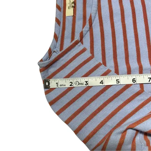 Madewell  Shirred Sleeve Blue Red Stripe Long Sleeve XS stained
