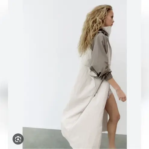 Zara 2 in 1 Parachute Jacket convertible full length coat rain waterproof thumbnail 15