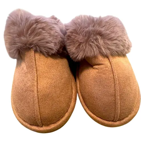 COZYFURRY Fluffy Rubber Sole in Taupe Size 5