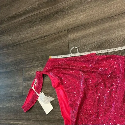 Grace Karin Grace Karen Hot Pink Sequenced Halter Top Size XL (NWOT)