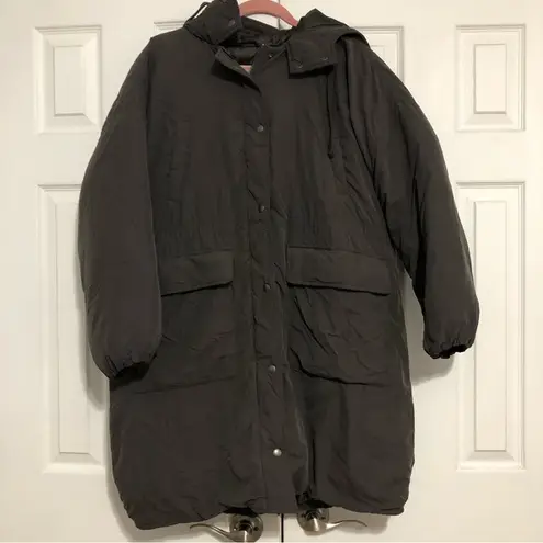 American Eagle  grey winter coat women’s size small. Puffer‎ jacket mid length