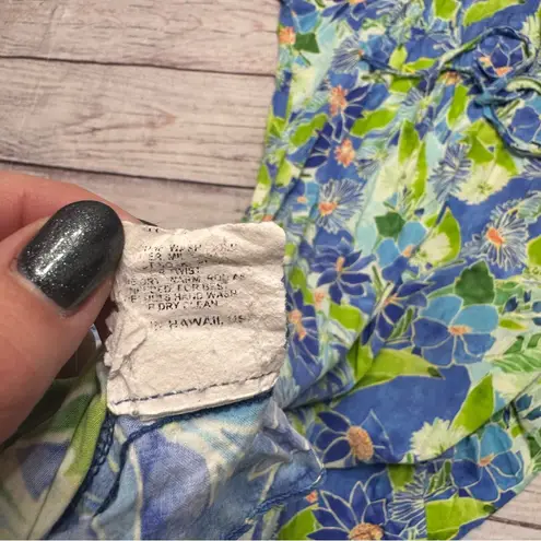 Jams World Vintage Floral Maxi Dress Tropical Hawaiian Size Large