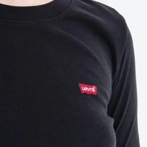 Levi's ‎ Women's Crewneck Long Sleeve Ribbed-knit Shirt, Black, Plus Size 4X