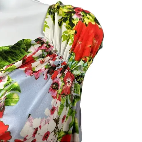 Cory P Short Sleeve Floral Dress Size Medium Purple