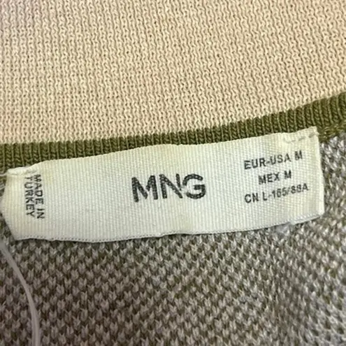 Mango MNG Cream Multicolor Floral Waistcoat Sleeveless Knit Sweater Vest Top M Size M