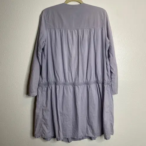 Prairie Underground Cotton Button Up Dress Lightweight Purple Size M Size M