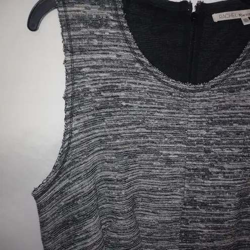 Rachel Roy XXL Salt n Pepper Pleated Peplum Asymmetrical Top Plus Workwear Gray - Image 4