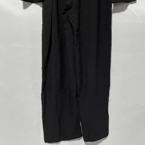 Area Stars New Long Sleeve Button Front Belted Jumpsuit Bella Black Size XS