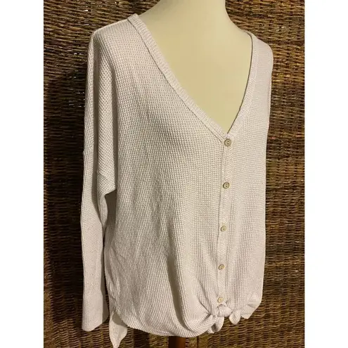 Cherish Long Sleeve White Cardigan Size 1X