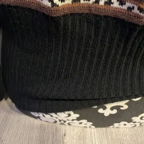 Nina CHARLES for KASPER A.S.L. Black and Brown Animal Print Sweater Size L