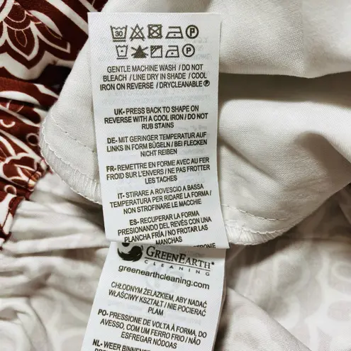 Boden USA Boden Pull On Paisley Ankle Length Straight Cut Trouser