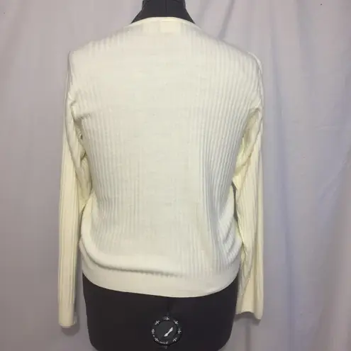 Villager Cream Cardigan Sweater Sz L Gently Used