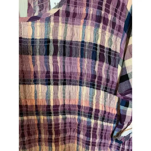 Torrid  plaid top baby doll pinks and purples NEW size 4X