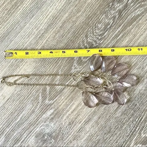 Gold tone large bead statement necklace