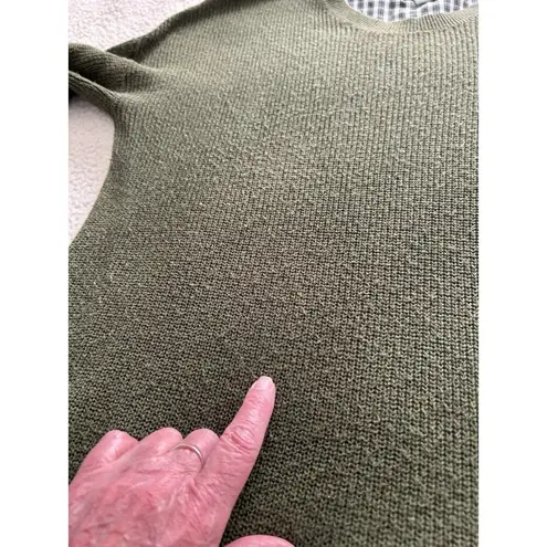 Treasure & Bond Layered Split Hem Sweater Olive Green Tunic Top Size L Size L thumbnail 8