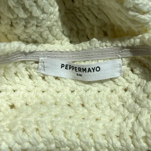 Peppermayo NWOT Haven Crochet Maxi Dress S/M ivory beachwear resort honeymoon