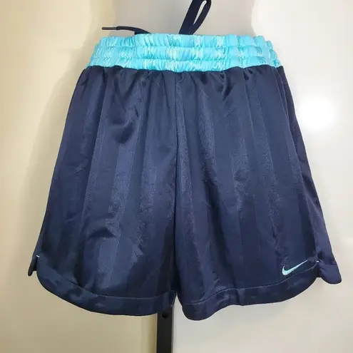 Nike  Navy Blue Striped Soccer Athletic Shorts Women Small