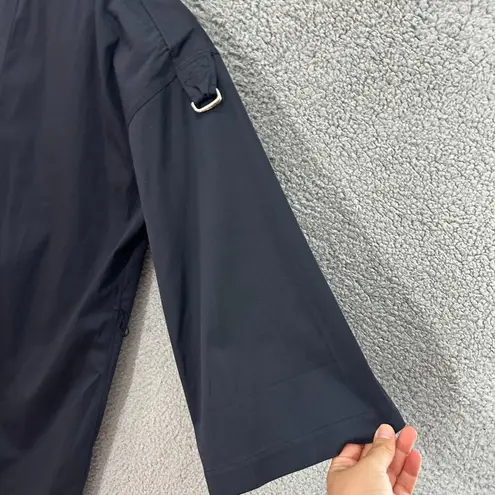 Elie Tahari Trench Coat 6 Black Minimalist Modern Office Chic Quiet Luxury