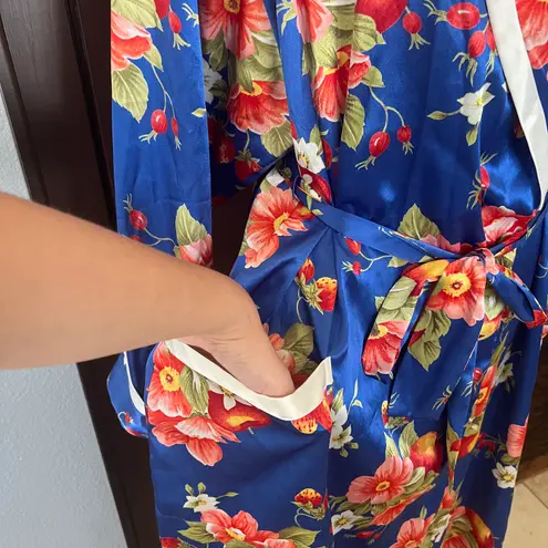 Victoria's Secret Vintage Apple Blossom Blue Dressing Gown