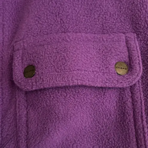 CHAPS  Size‎ Small Purple & Blue Fleece Vest Full-Zip with Pockets - Image 2