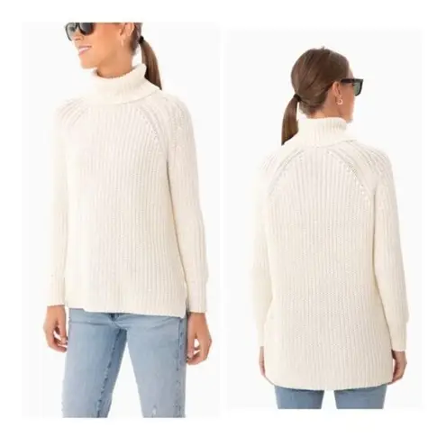 New Michael Kors Derby Knit Turtleneck Ivory Sweater Top Womens Size M $125 NWT White Size M