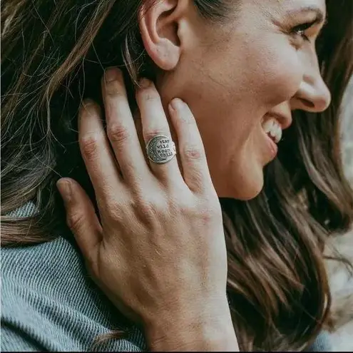 Bohemian "Stay Wild Moon Child" Silver Ring