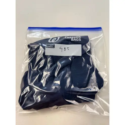 Athleta  Momentum‎ Long Sleeve Top Half Zip Ruched Running Navy Blue S