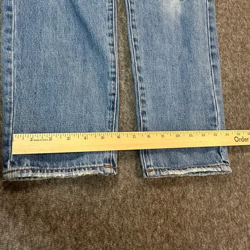 Dear John Jeans Womens 26 Blue Distressed Straight Leg Classic Everyday Denim