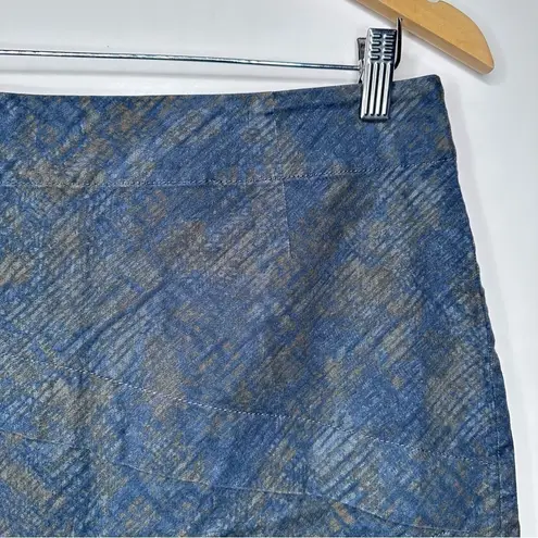 Nic+Zoe Blue Print Skirt Size 8