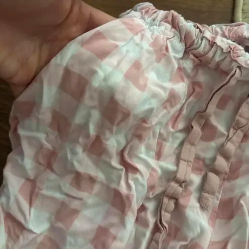 Soho Apparel GUC Pink Plaid Pajama 2 Piece Tank Top And Pant Set