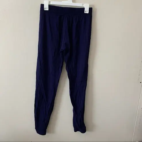 Monrow Blue Crepe Pull On Pants Rayon Jogger