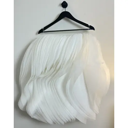 ACLER Otley Strapless Organza Mini Dress in White Size US 6