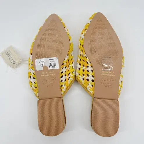 Rag N Co Mariana Woven Flat Mules With Tassels New US 8 Yellow