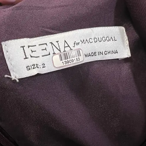 Mac Duggal Ieena for Plum Purple Satin V-neck Jumpsuit Size 2 US $358