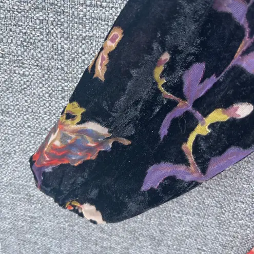 Whimsigoth Juniors Dress M Black Velvet Burnout Empire Floral Dark Romantic Boho Size undefined