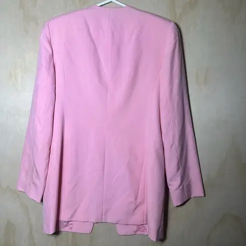 Ellen Tracy Linda Allard Pink Blazer Tailored Suit Jacket Women’s Size 8