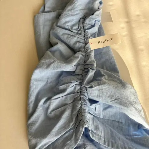 Bardot NWT Cindy dreamer dress strappy top gathered side mini dress blue small 6