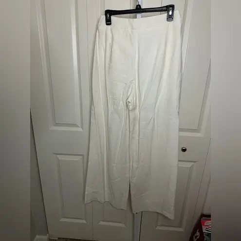 Commense White Wide Leg Pants High