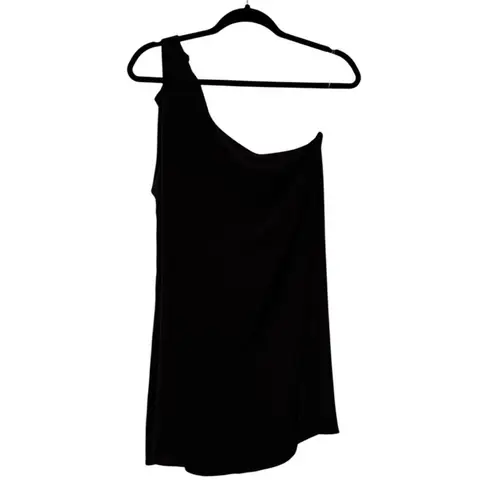 Pink Lily  Thriving All Night One Shoulder‎ Mini Cocktail Dress Black Size Medium