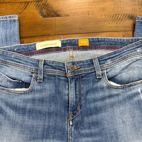 Pilcro and the Letterpress Boyfriend Jeans Distressed Denim Relaxed Fit 30