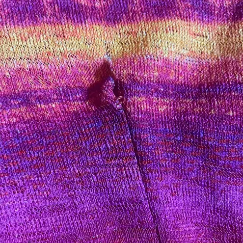 Elan Boutique Women Tunic Top S Bright Colorful Short Kimono Sleeve Boho Hippie 70s