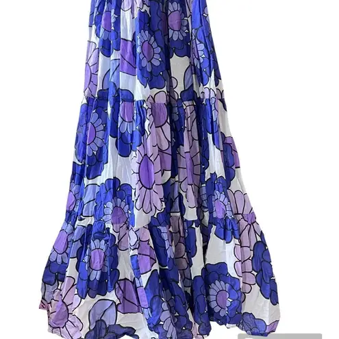 The Bar Dodo Or Purple Dorothy Floral Print Maxi Dress Small