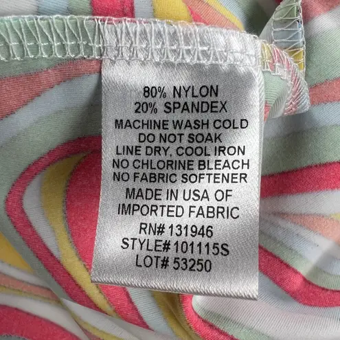 Jude Connolly The Lisa Keyhole Halter Dress Groovy Psychedelic Colorful Size S