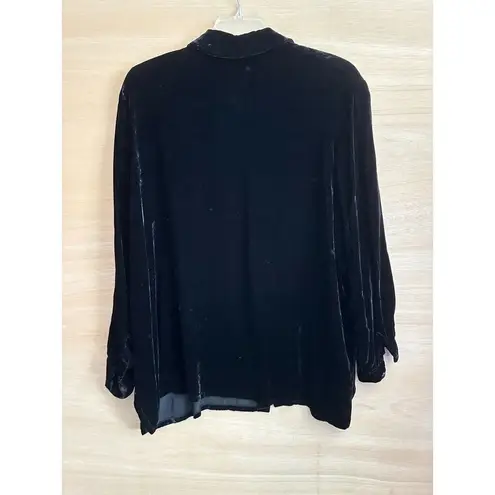 Liz Claiborne Elisabeth by  Black Velvet LS Blouse