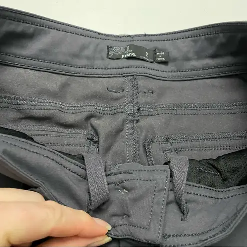 prAna Halle Pant Cargo Convertible Roll Up Stretch Zion Travel Hiking Grey Coal