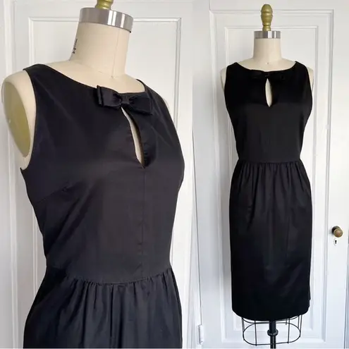 Moschino Cheap & Chic • vintage black cotton dress bow sheath sleeveless retro