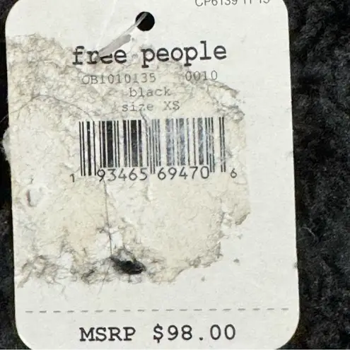 Free People Movement Faux Fur 1/4 Zip Pullover Black Size XS